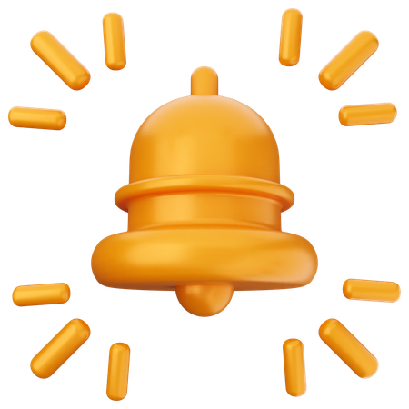 Cloche de notification clignotante  3D Icon