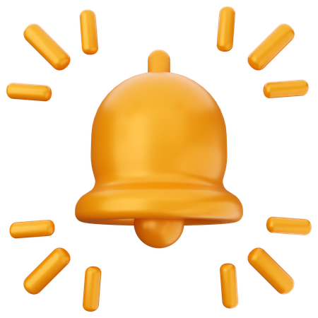 Cloche de notification clignotante  3D Icon