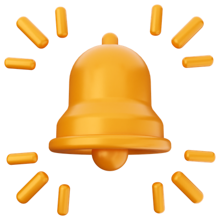 Cloche de notification clignotante  3D Icon