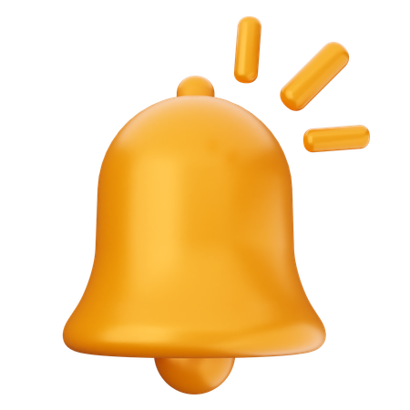 Cloche de notification clignotante  3D Icon