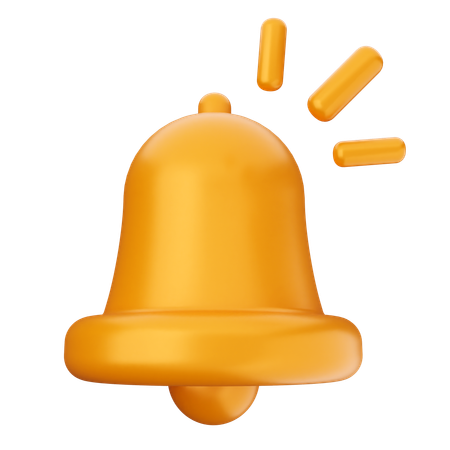 Cloche de notification clignotante  3D Icon