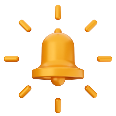 Cloche de notification clignotante  3D Icon