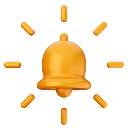 Cloche de notification clignotante  3D Icon