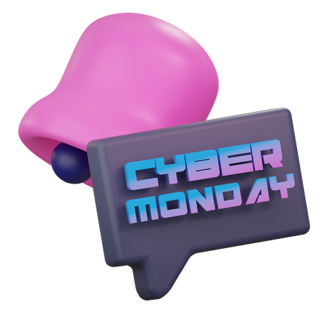 Notification du cyberlundi  3D Icon