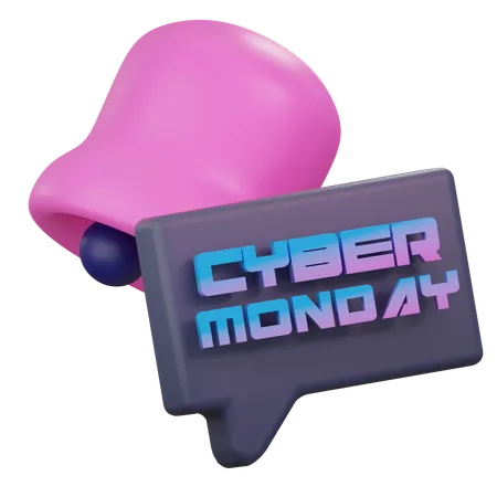 Notification du cyberlundi  3D Icon