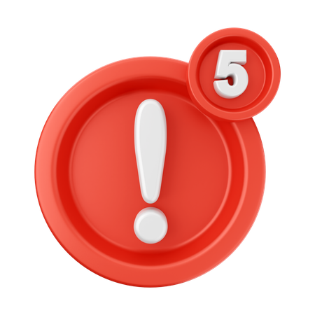 Notification d'alerte 3D Icon