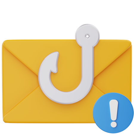 Notification d'alerte de phishing  3D Icon