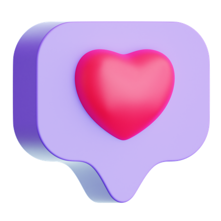 Notification d'amour  3D Icon