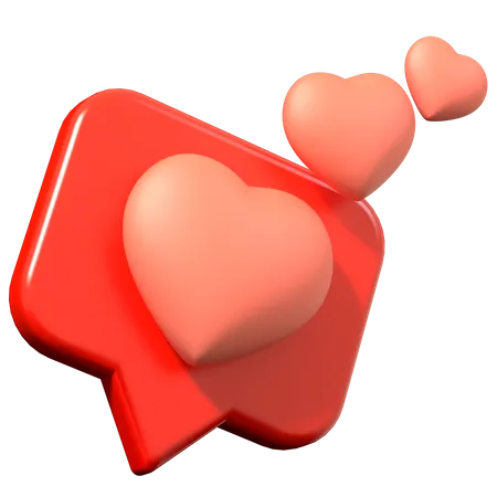 Notification d'amour  3D Illustration