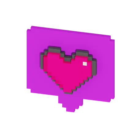 Notification d'amour  3D Icon