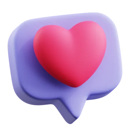 Notification d'amour  3D Icon