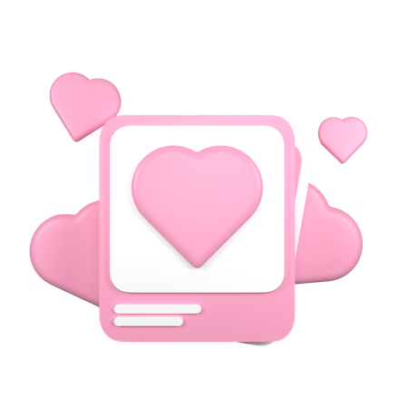 Notification d'amour  3D Icon