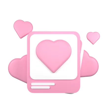 Notification d'amour  3D Icon