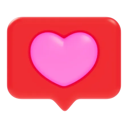 Notification d'amour  3D Icon