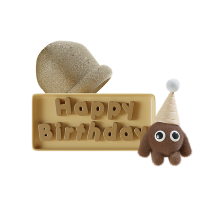 Notification d'anniversaire  3D Icon