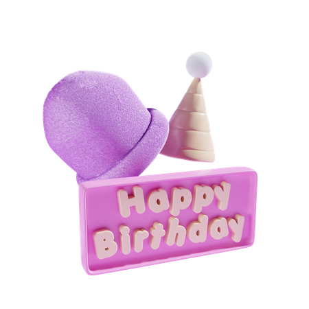 Notification d'anniversaire  3D Icon