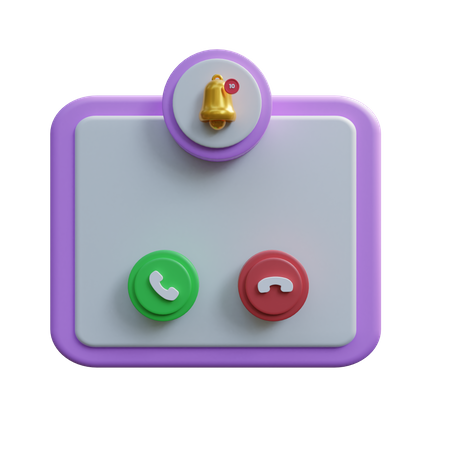 Notification d'appel  3D Icon