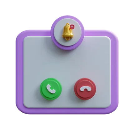 Notification d'appel  3D Icon