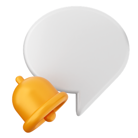 Cloche de notification de chat  3D Icon