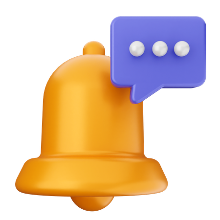 Cloche de notification de chat  3D Icon