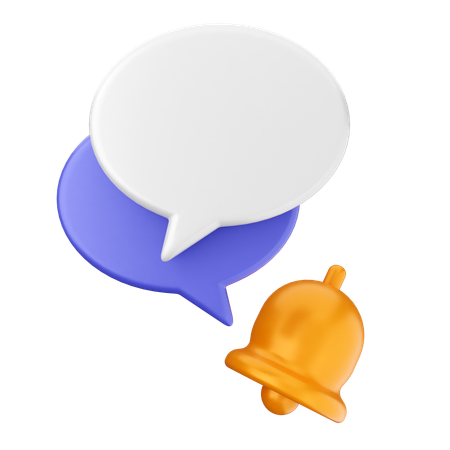 Cloche de notification de discussion  3D Icon