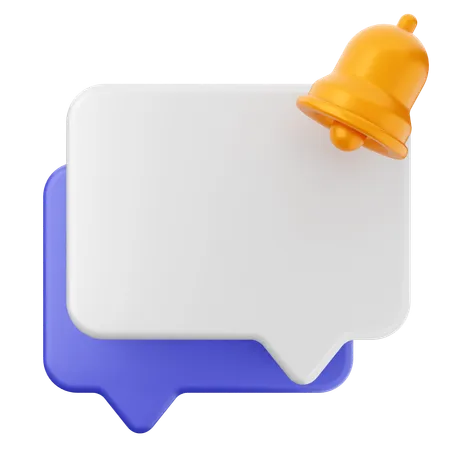 Cloche de notification de chat  3D Icon