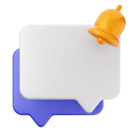 Cloche de notification de chat  3D Icon