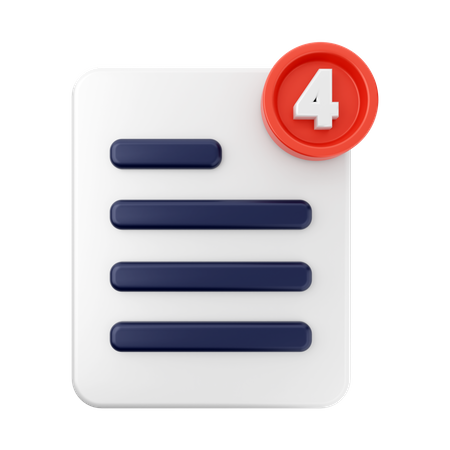 Notification de fichier  3D Icon