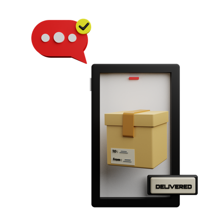 Notification de livraison du colis  3D Icon