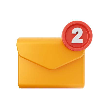Notification de messages  3D Icon