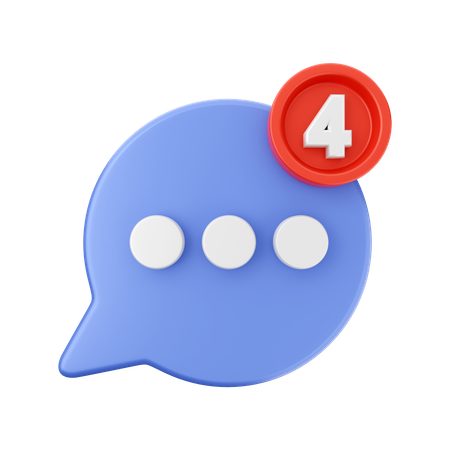 Notification de nouveau message  3D Icon