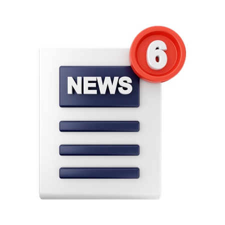 Notification de nouvelles  3D Icon