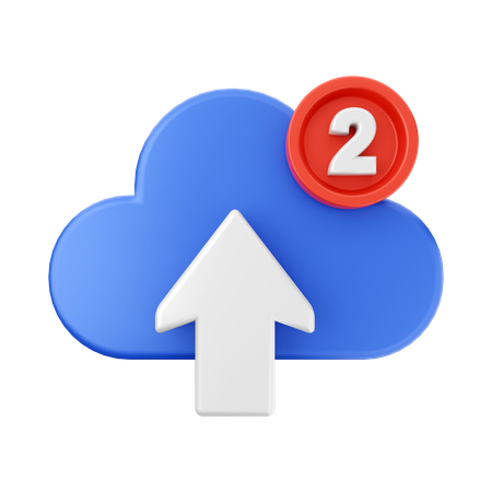 Notification de téléchargement dans le cloud  3D Icon