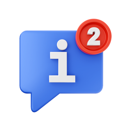 Notification d'informations  3D Icon