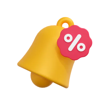 Notification Discount  3D Icon