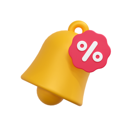 Notification Discount  3D Icon