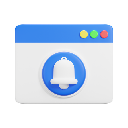 Notification du site Web  3D Icon