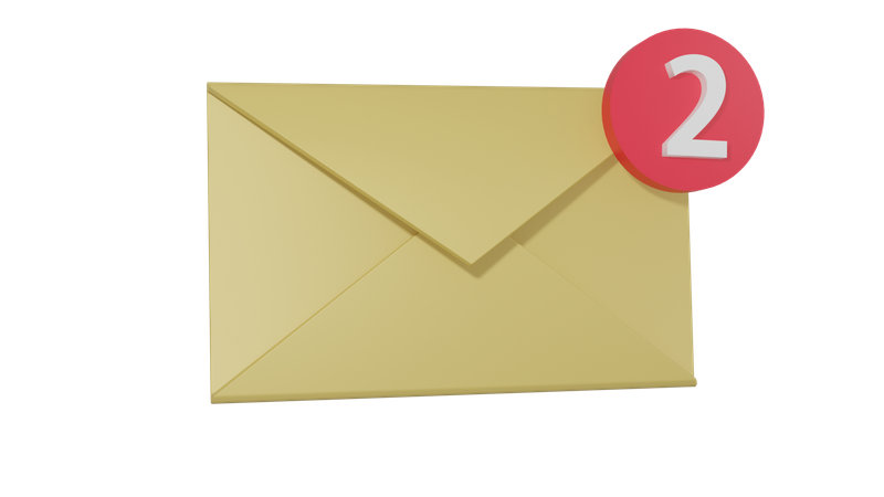 Notification par courrier électronique  3D Icon