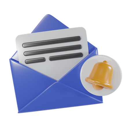 Notification par courrier électronique  3D Icon