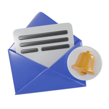 Notification par courrier électronique  3D Icon