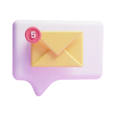 Notification par courrier électronique  3D Icon