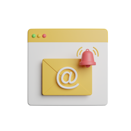 Notification par courrier en ligne  3D Icon