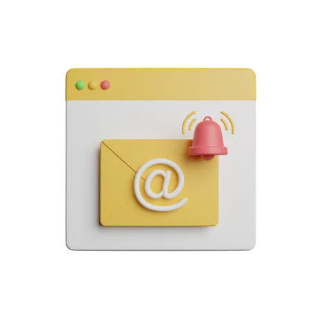 Notification par courrier en ligne  3D Icon