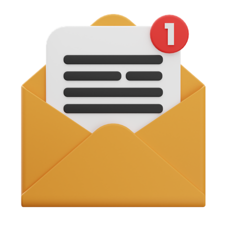 Notification Email  3D Icon