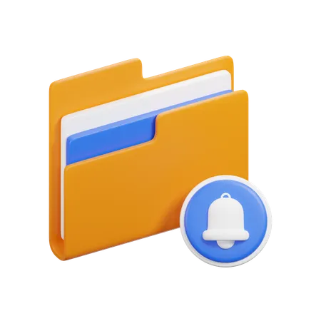 Notification Folder  3D Icon