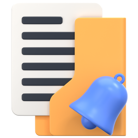 Notification Folder  3D Icon