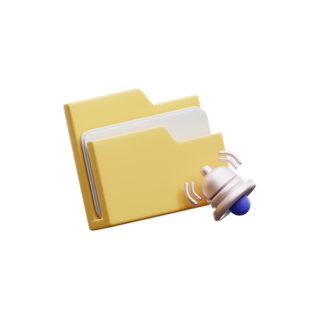 Notification Folder  3D Icon