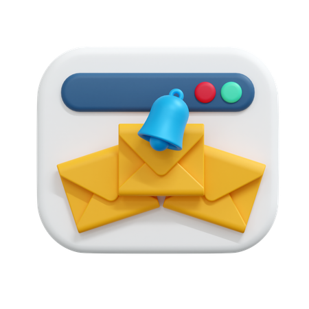 Message de notification par courrier électronique  3D Icon