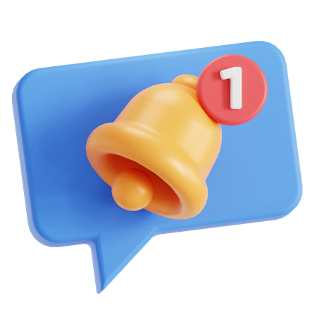 Notification message  3D Icon