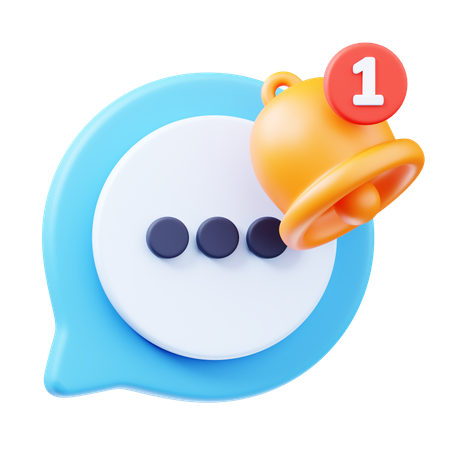 Notification Message  3D Icon